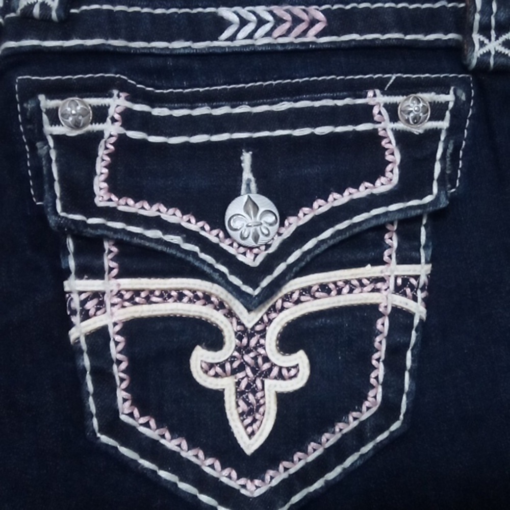 Rock Revival NWOT Women's 26 Tricia Skinny Embellished Embroidered